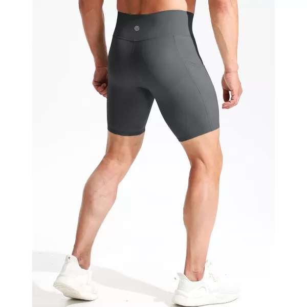 NELEUS Mens Compression Short with Pocket Dry Fit Yoga Running Shorts Pack of 36115 BlackGreyCreamy White  3 Pack