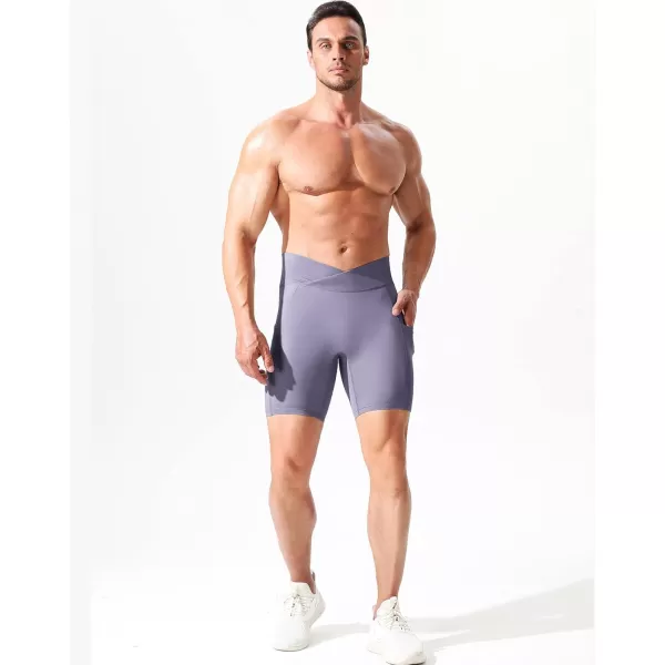 NELEUS Mens Compression Short with Pocket Dry Fit Yoga Running Shorts Pack of 36115 BlackGreyPurple  3 Pack