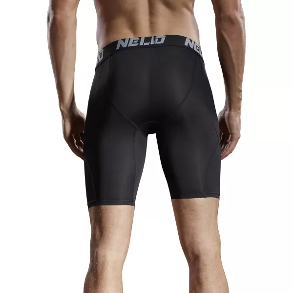 NELEUS Mens Compression Shorts Pack of 36012 BlackBlackBlack3 Pack