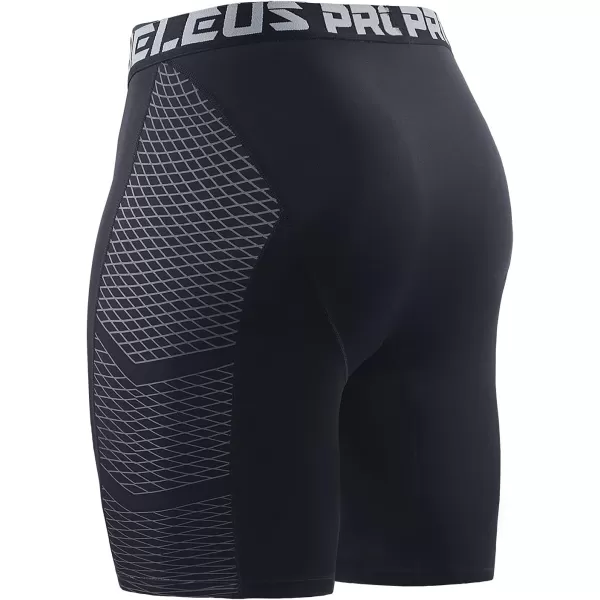 NELEUS Mens Compression Shorts Pack of 36086 BlackBlackBlack3 Pack