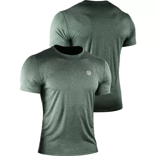 NELEUS Mens Dry Fit Athletic Running Shirt506 BlackNavy BlueOlive Green