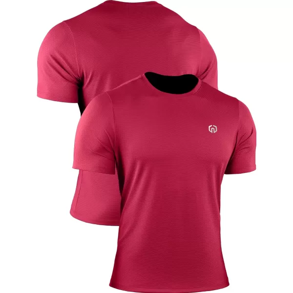 NELEUS Mens Dry Fit Athletic Running Shirt508 BlackBlueRed3 Pack