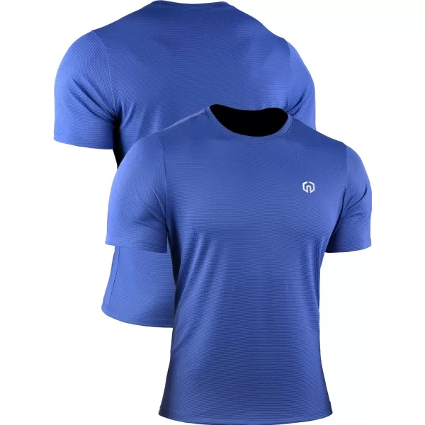 NELEUS Mens Dry Fit Athletic Running Shirt508 BlackGreyBlue3 Pack