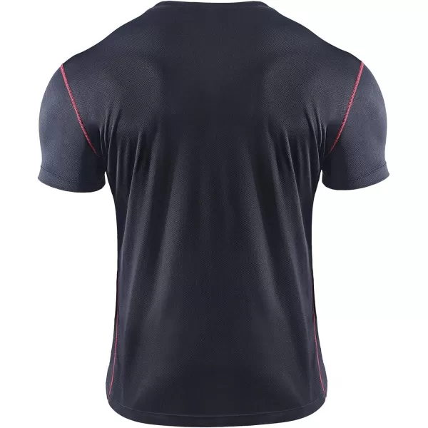 NELEUS Mens Dry Fit Athletic Running ShirtZ027 BlackBlackBlack3 Pack