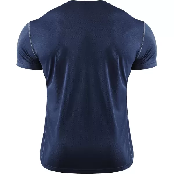 NELEUS Mens Dry Fit Athletic Running ShirtZ027 BlackGreyNavy Blue3 Pack