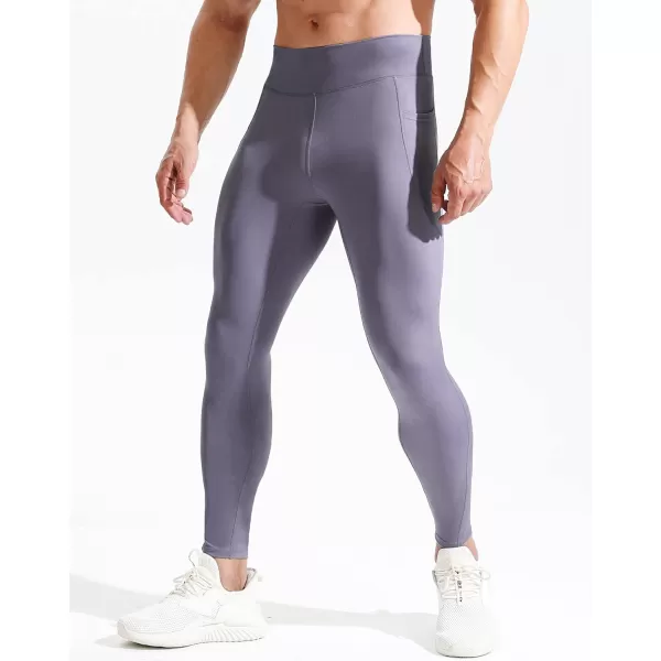 NELEUS Mens Dry Fit Compression Baselayer Pants Running Tights Leggings with Phone Pocket6108 BlackPurple2 Pack