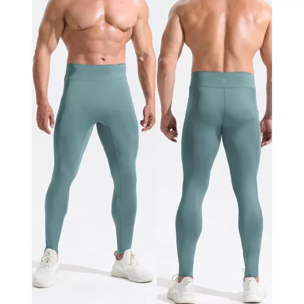 NELEUS Mens Dry Fit Compression Baselayer Pants Running Tights Leggings with Phone Pocket6109 2 PackblackGreygreen