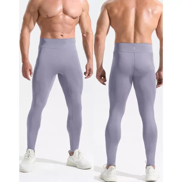 NELEUS Mens Dry Fit Compression Baselayer Pants Running Tights Leggings with Phone Pocket6109 BlackGreyPurple3 Pack