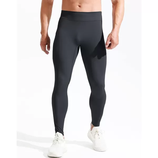 NELEUS Mens Dry Fit Compression Pants Workout Running Leggings6107 BlackCreamy White2 Pack
