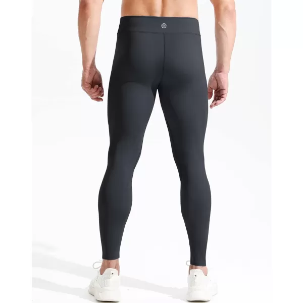 NELEUS Mens Dry Fit Compression Pants Workout Running Leggings6107 BlackCreamy White2 Pack