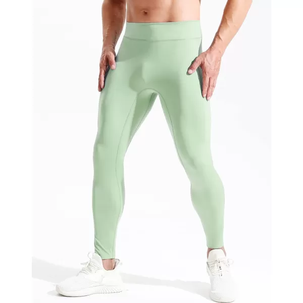 NELEUS Mens Dry Fit Compression Pants Workout Running Leggings6107 PinkLight Green2 Pack