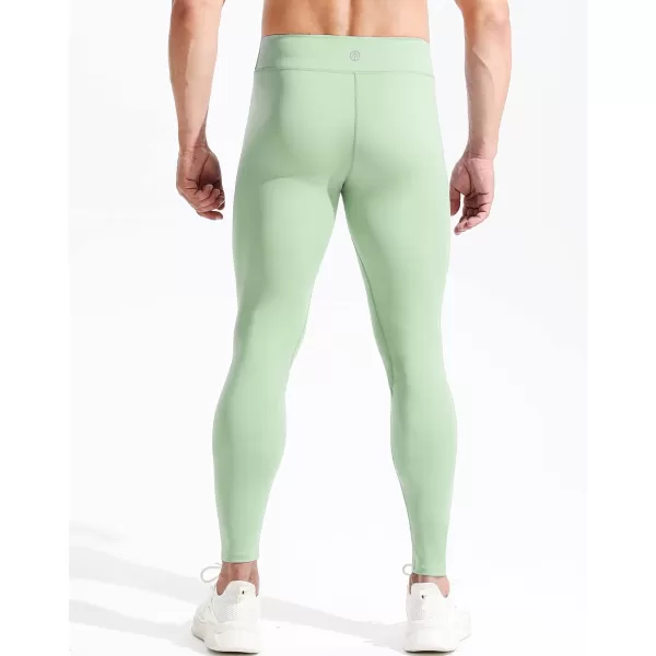 NELEUS Mens Dry Fit Compression Pants Workout Running Leggings6107 PinkLight Green2 Pack