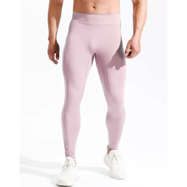 NELEUS Mens Dry Fit Compression Pants Workout Running Leggings6107 PinkLight Green2 Pack