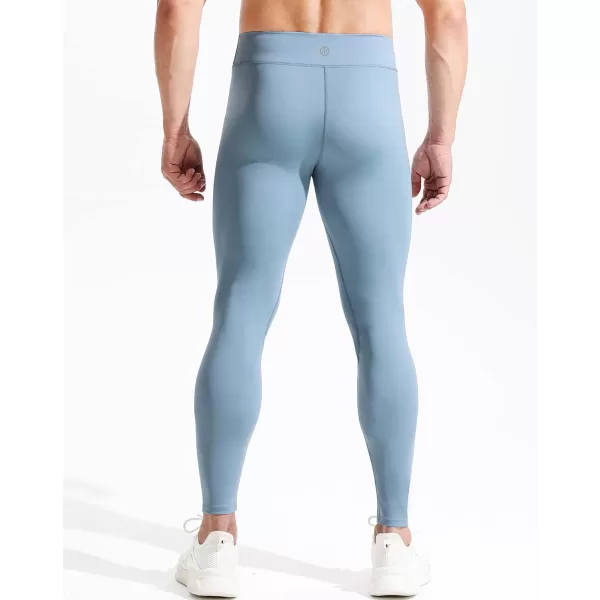 NELEUS Mens Dry Fit Compression Pants Workout Running Leggings6107 PurpleLight Blue2 Pack