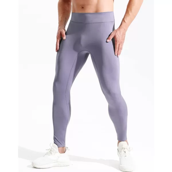 NELEUS Mens Dry Fit Compression Pants Workout Running Leggings6107 PurpleLight Blue2 Pack