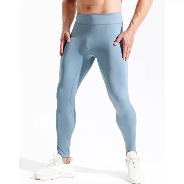 NELEUS Mens Dry Fit Compression Pants Workout Running Leggings6107 PurpleLight Blue2 Pack