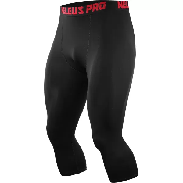 NELEUS Mens Dry Fit Compression Pants Workout Running LeggingsCapris BlackGreyWhite3 Pack