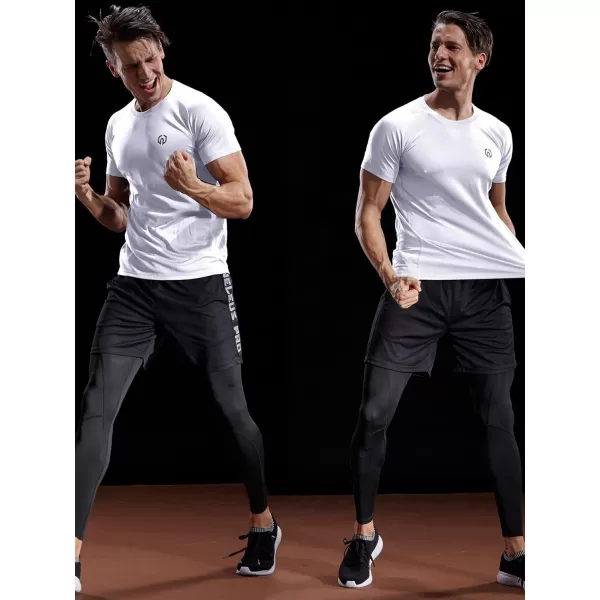 NELEUS Mens Dry Fit Mesh Athletic Shirts5033 3 Pack Blackgreywhite