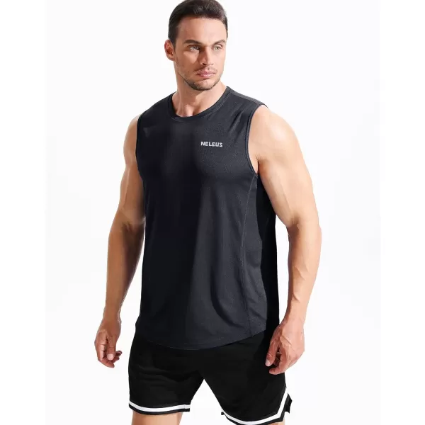 NELEUS Mens Dry Fit Workout Running Muscle Tank Top5042 BlackBlueRed