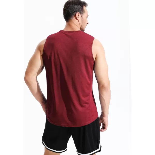 NELEUS Mens Dry Fit Workout Running Muscle Tank Top5042 BlackGreyRed