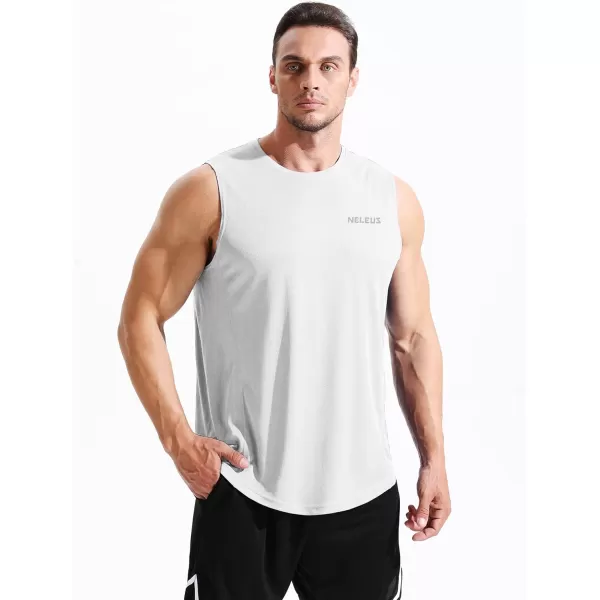 NELEUS Mens Dry Fit Workout Running Muscle Tank Top5042 BlackGreyWhite