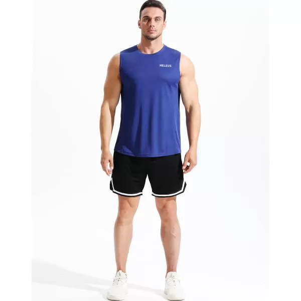 NELEUS Mens Dry Fit Workout Running Muscle Tank Top5042 GreyOlive GreenBlue