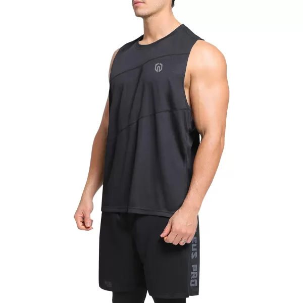 NELEUS Mens Dry Fit Workout Running Muscle Tank Top5054 BlackBlackBlack3 Pack