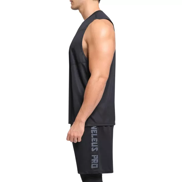 NELEUS Mens Dry Fit Workout Running Muscle Tank Top5054 BlackBlackBlack3 Pack