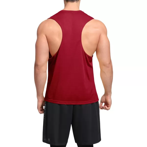 NELEUS Mens Dry Fit Workout Running Muscle Tank Top5054 BlackBlueRed3 Pack