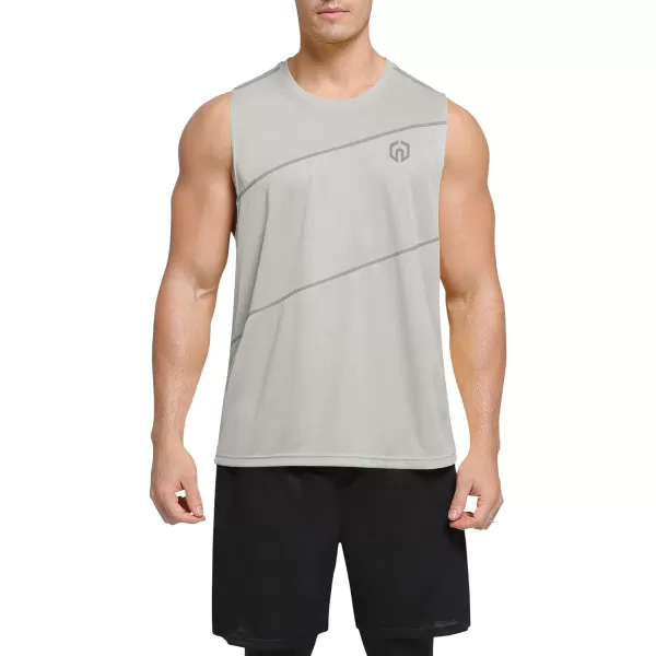 NELEUS Mens Dry Fit Workout Running Muscle Tank Top5054 BlackDark GreyLight Grey3 Pack