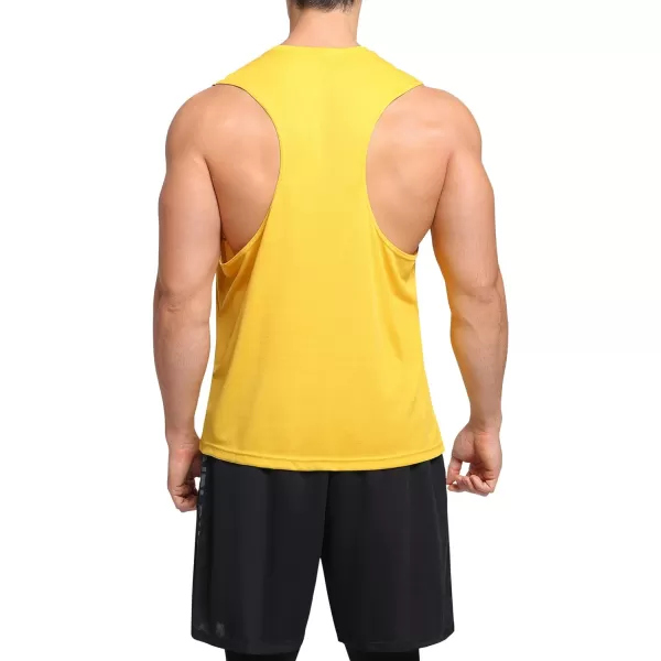 NELEUS Mens Dry Fit Workout Running Muscle Tank Top5054 BlueRedYellow3 Pack