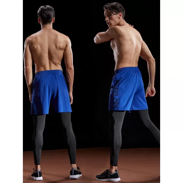 NELEUS Mens Lightweight Workout Athletic Shorts with Pockets6056 BlackGreyBlue3 Pack