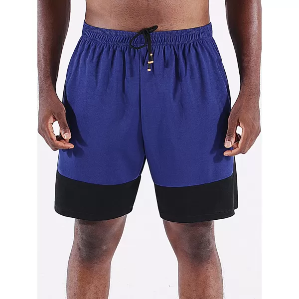 NELEUS Mens Lightweight Workout Athletic Shorts with Pockets6093 BlackBlue 2 Pack