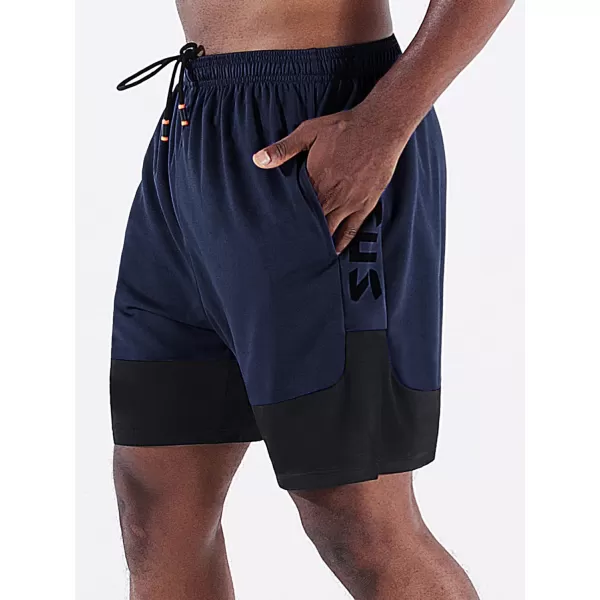NELEUS Mens Lightweight Workout Athletic Shorts with Pockets6093 BlackGreyNavy Blue3 Pack