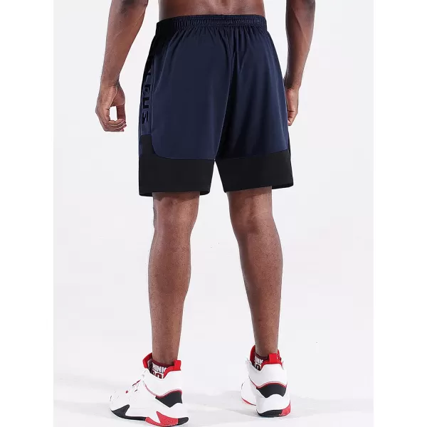 NELEUS Mens Lightweight Workout Athletic Shorts with Pockets6093 BlackNavyRed 3 Pack