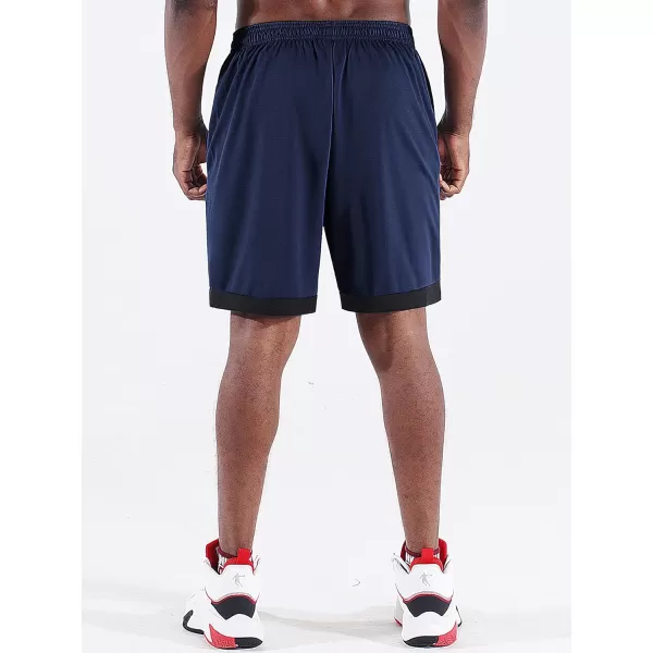 NELEUS Mens Lightweight Workout Athletic Shorts with Pockets6095 BlackGreyNavy Blue 3 Pack