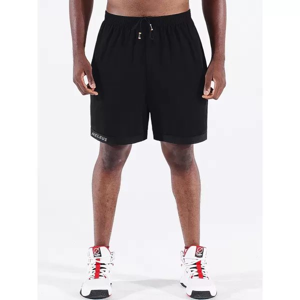NELEUS Mens Lightweight Workout Athletic Shorts with Pockets6095 BlackGreyRed 3 Pack