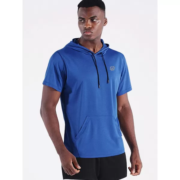 NELEUS Mens Running Shirt 3 Pack Dry Fit Mesh Athletic Workout Shirts with Hoods5100 3 PackblackBlueOlive Green