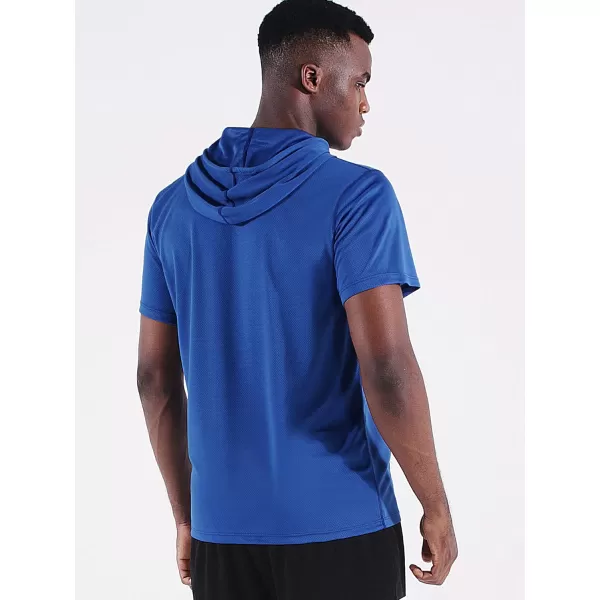 NELEUS Mens Running Shirt 3 Pack Dry Fit Mesh Athletic Workout Shirts with Hoods5100 3 PackblackBlueOlive Green