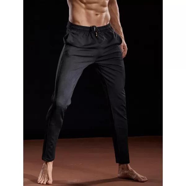 NELEUS Mens Workout Athletic Running Tapered PantsTapered 7006 2 Pack Black