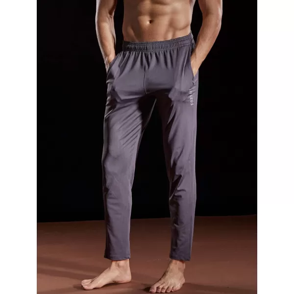 NELEUS Mens Workout Athletic Running Tapered PantsTapered 7006 2 Pack Blackgrey