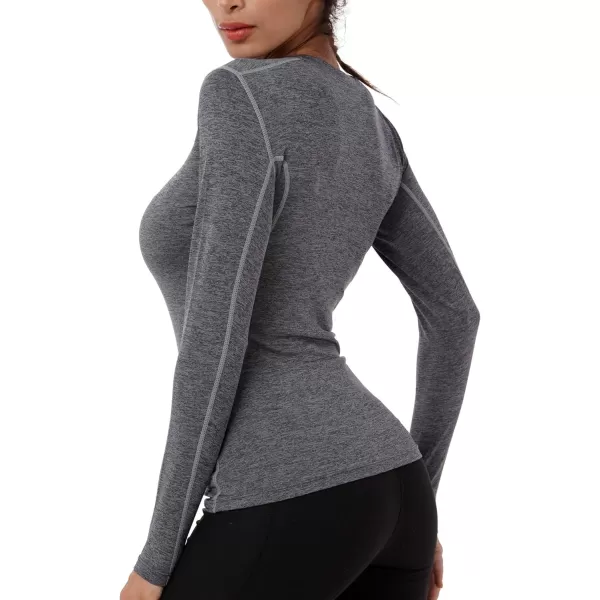 NELEUS Womens 3 Pack Athletic Compression Long Sleeve T Shirt Dry Fit03 3 Pack Blackgreyblue