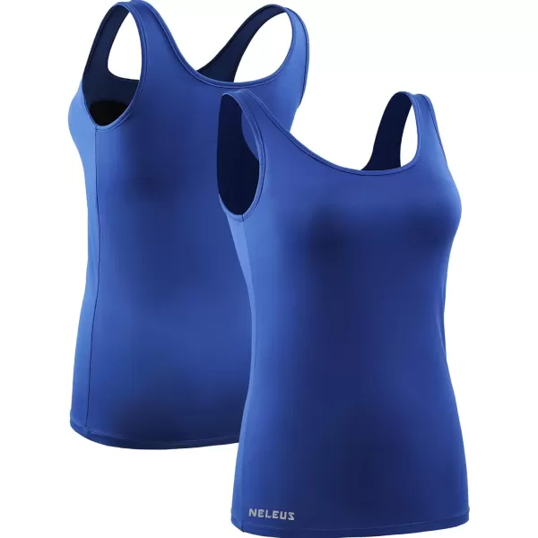 NELEUS Womens 3 Pack Athletic Compression Tank Top with Sport Bra Running Shirt8087 BlackBlueRed