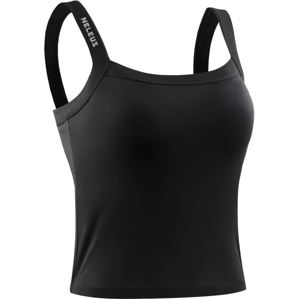 NELEUS Womens 3 Pack Athletic Compression Tank Top with Sport Bra Running Shirt8088 BlackBlackBlack