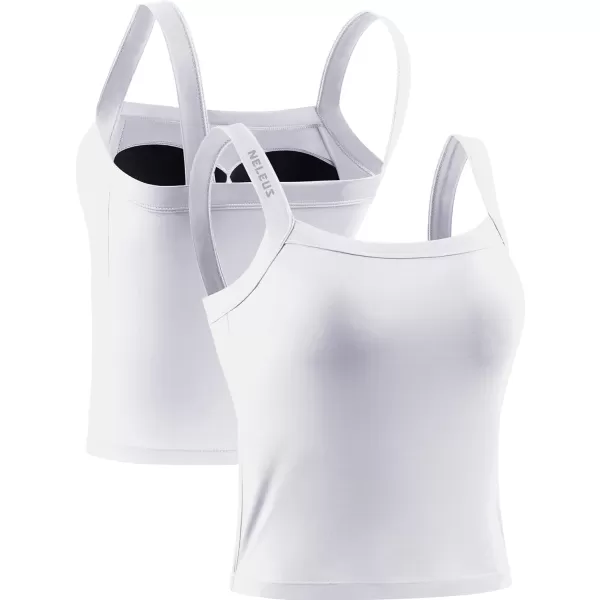 NELEUS Womens 3 Pack Athletic Compression Tank Top with Sport Bra Running Shirt8088 BlackBlueWhite