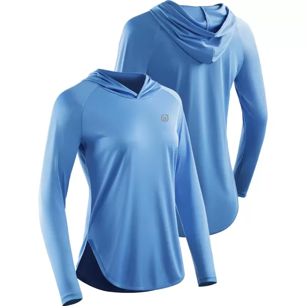 NELEUS Womens Dry Fit Athletic Running Shirt Long Sleeve Workout Shirts8090 2 PackbluePink