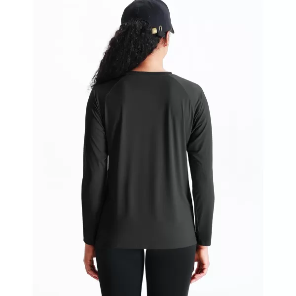 NELEUS Womens Dry Fit Workout Running Long Sleeve Shirt8024 BlackBlackBlack3 Pack