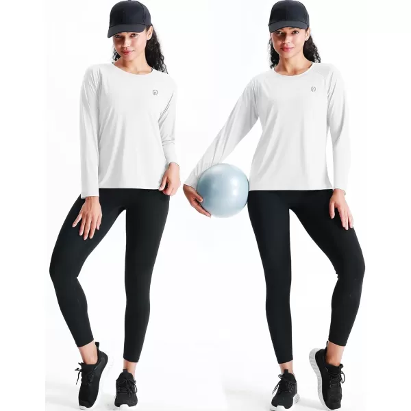 NELEUS Womens Dry Fit Workout Running Long Sleeve Shirt8024 BlackGreyWhite3 Pack