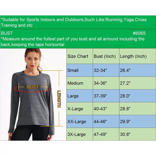 NELEUS Womens Dry Fit Workout Running Long Sleeve Shirt8065 2 Packrose RedCoffee