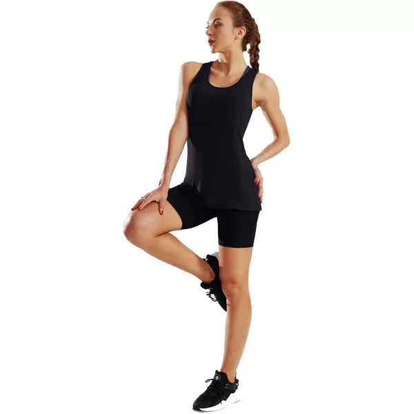 NELEUS Womens Racerback Yoga Workout Tank Top06 BlackBlackBlack3 Pack
